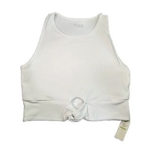 White Sports Bra with Tie Cutout - Offline by Aerie NWT